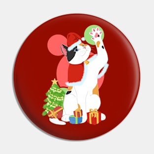 CHRISTMAS TRICOLORED CAT Pin