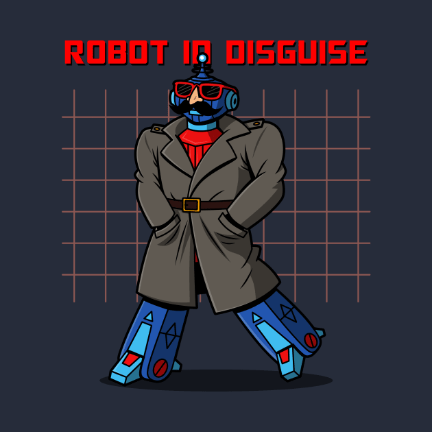 Funny Spy Detective Robot Cartoon by Originals By Boggs