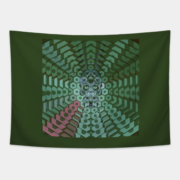 Electroluminated Skull Radiate - Watermelon Tapestry by Boogie 72