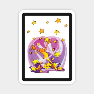 Pink Star Gazer by Julie Ann Stricklin Magnet