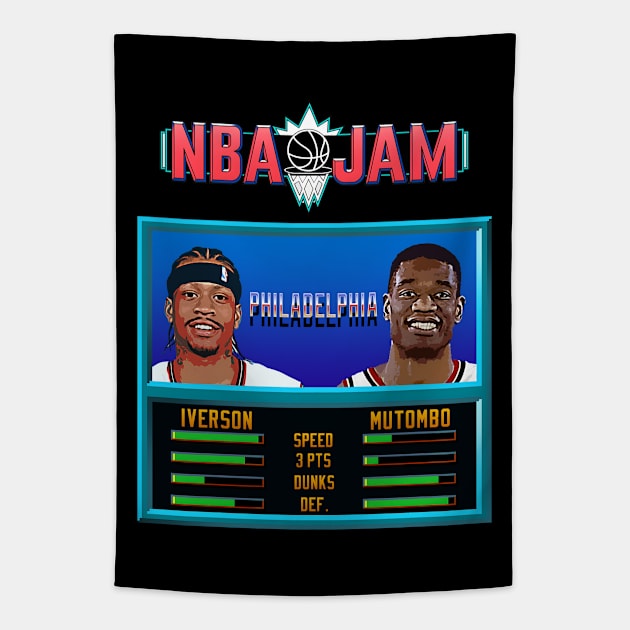 NBA JAM - Philly Tapestry by Buff Geeks Art