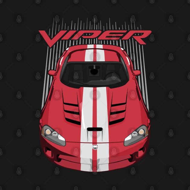 Viper SRT10-metallic red and white by V8social