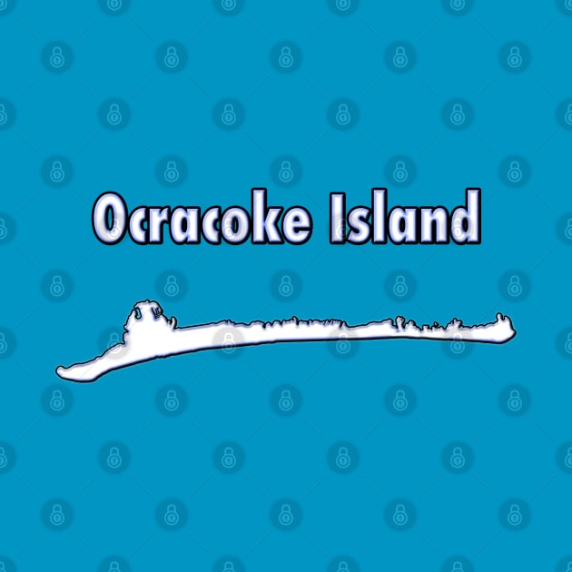 Ocracoke Island Map Outline by Trent Tides