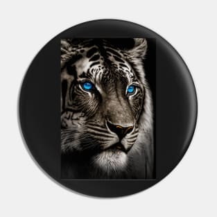 Tiger with blue eyes Pin