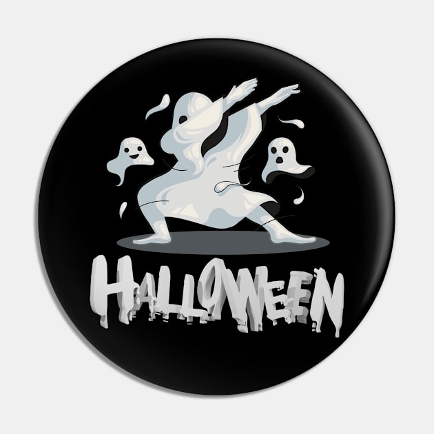 Happy Halloween ghost Pin by Myartstor 