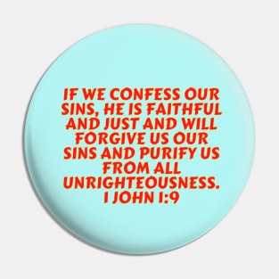 Bible Verse 1 John 1:9 Pin