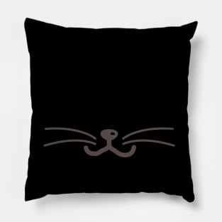 Black Cat Face Pillow