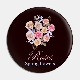 Roses-Beautiful Vintage Roses Pin