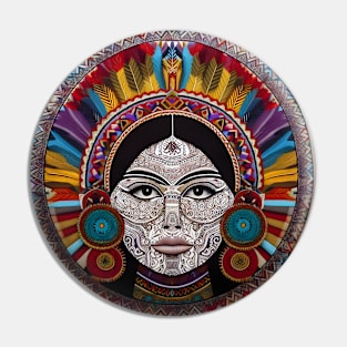 Andean Impressions: Expressive Portraits, Mochica Ceramics, and Textile Beauty Unveiled Pin