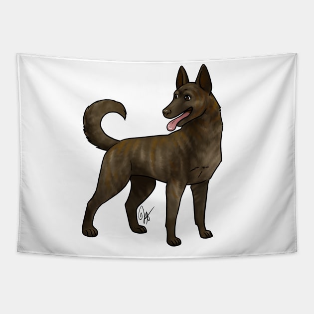 Dog - Dutch Shepherd - Short Haired Tapestry by Jen's Dogs Custom Gifts and Designs