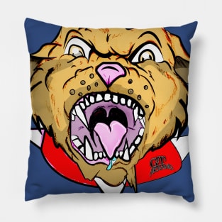 Beware Of Dog by GT Artland Pillow