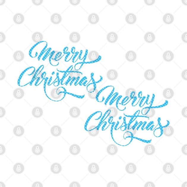 Merry Christmas Snowflakes Typography by justrachna