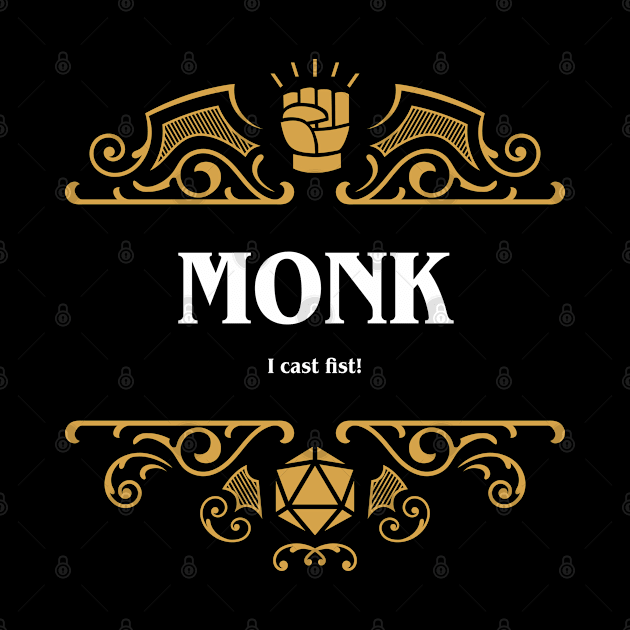 Monk Class Tabletop RPG Gaming by pixeptional