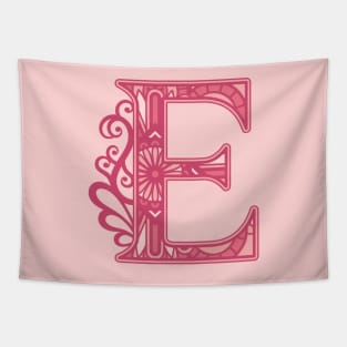 The Alphabet Letter E Floral Tapestry