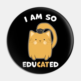 Orange Cat Graduation Gift Cat Lover Pin