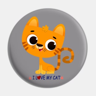 i love my cat Pin