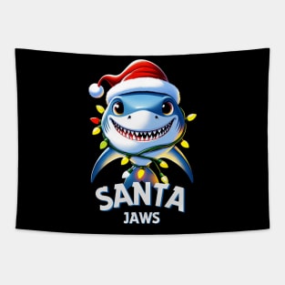 Santa Jaws - Christmas shark Tapestry