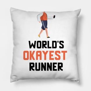 World's Okayest Runner Pillow