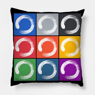 Japanese Enso Circle Pop Art Zen Buddhist 428 Pillow