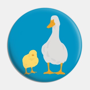 chick and duck Pin