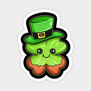 Shamrock Wearing Red Beard and Green Hat For Saint Paddys Magnet