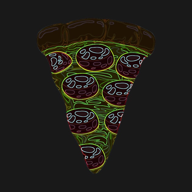 Psychedelic Pepperoni Pizza Design by oggi0