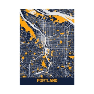 Portland - United States Bluefresh City Map T-Shirt