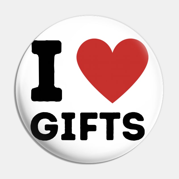I Love Gifts Simple Heart Design Pin by Word Minimalism
