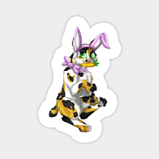 Bobtail BunnyCat: Calico (Pink) Magnet