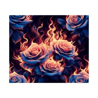 Burning Rose pattern T-Shirt