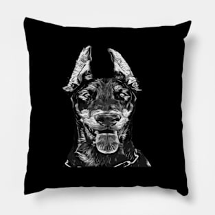 Dober Dog Head Pillow