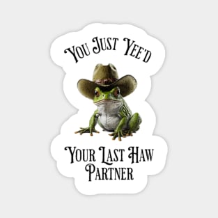 Cowboy Frog Meme Magnet