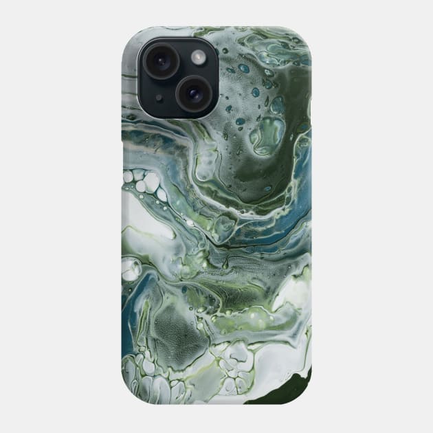 Green color flow Phone Case by Pacesyte