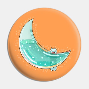 Cat Moon Pin