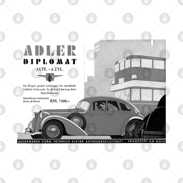 1936 ADLER DIPLOMAT - advert by Throwback Motors