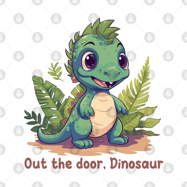 Out the door, Dinosaur by JessCrafts