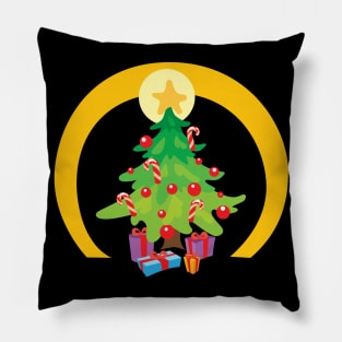 Christmas tree with star topper Pillow