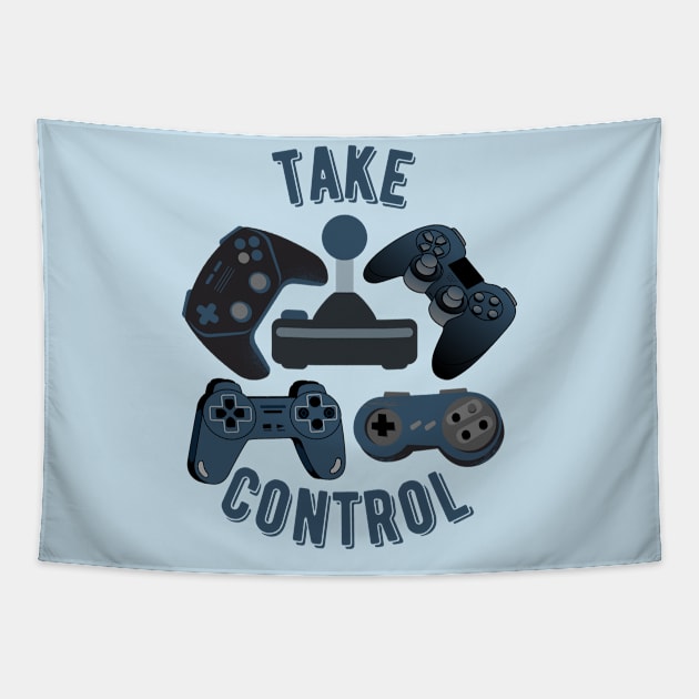 Take Control Video Game Controllers T-shirt Mug Coffee Mug Apparel Hoodie Sticker Tote bag Phone case Gift Tapestry by Orchyd