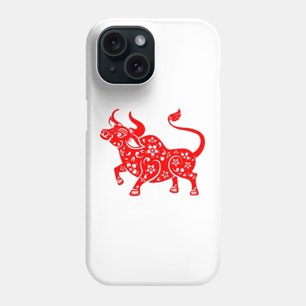 Chinese New Year – Year of the Ox Phone Case by valentinahramov