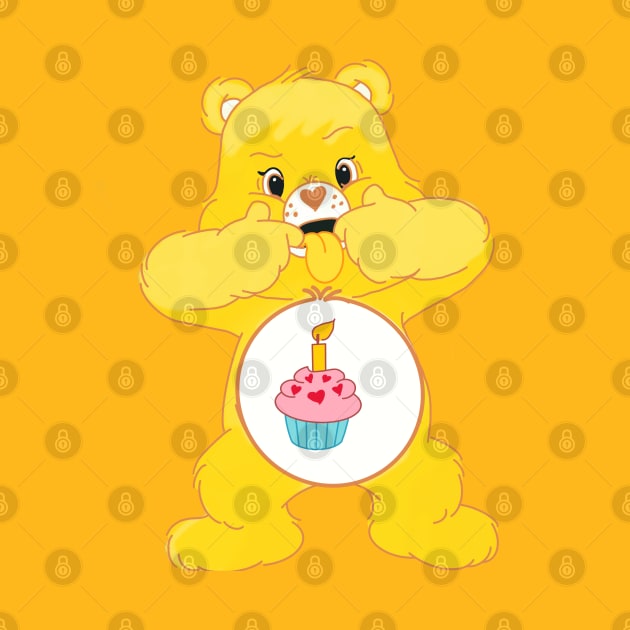 Birthday Bear sticking tongue out by tailspalette