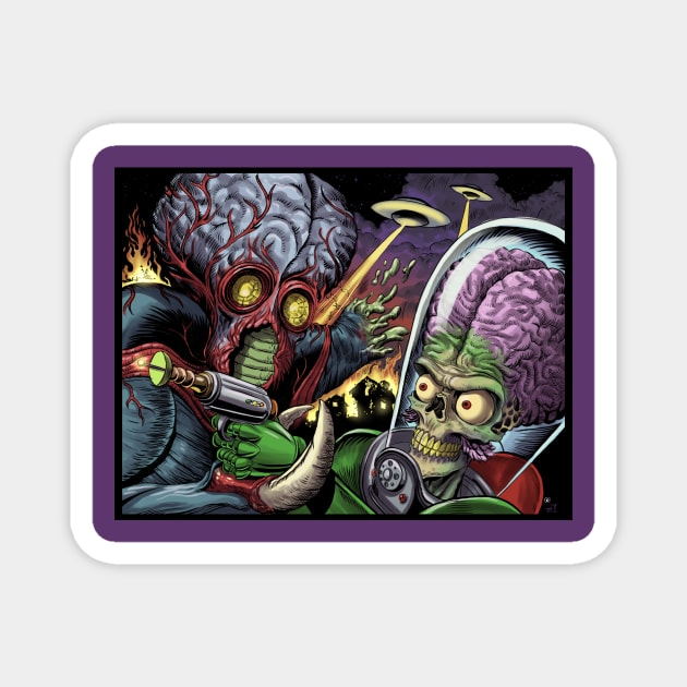Mars Attacks This Island Earth Magnet by Himmelworks