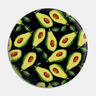 Cute Green Avocado Healthy Vegan Vegetarian Gift Fruit Food Pattern Pin