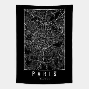 Paris France Minimalist Map Tapestry