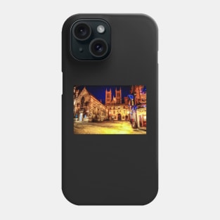 Lincoln Cathedral Lights At Night Phone Case