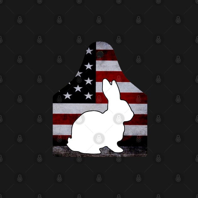 American Flag Ear Tag - Show Rabbit - NOT FOR RESALE WITHOUT PERMISSION by l-oh