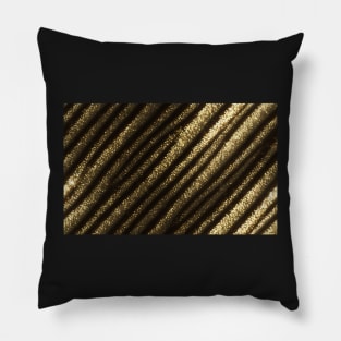 Seamless Black &amp; Gold Texture Patterns V Pillow