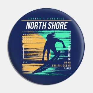 Retro Surfing North Shore Oahu Hawaii // Vintage Surfer Beach // Surfer's Paradise Pin