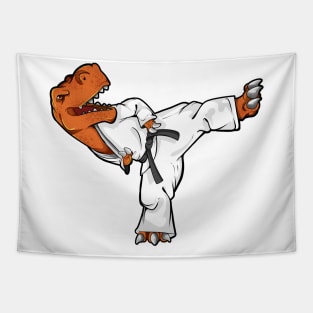 Cartoon TREX does Tang Soo Do Tapestry