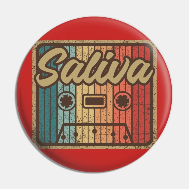 Saliva Vintage Cassette Pin by penciltimes