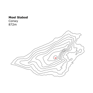 Moel Siabod Mountain Contours T-Shirt